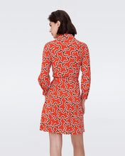 Load image into Gallery viewer, DVF	SOPHIE DRESS CLOUD PATCH RED