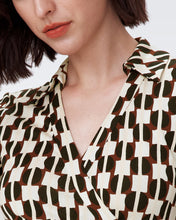 Load image into Gallery viewer, DVF	NEW JEANNE TWO 3/4 DRESS	MAYPOLE BLACK