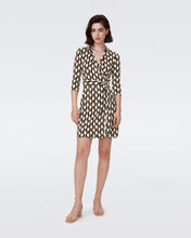 Load image into Gallery viewer, DVF	NEW JEANNE TWO 3/4 DRESS	MAYPOLE BLACK
