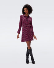 Load image into Gallery viewer, DVF	DIDI DRESS CHAIN GEO MULTI SM RED