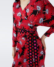 Load image into Gallery viewer, MIKAH FAUX WRAP DRESS IN FEATHER FAN