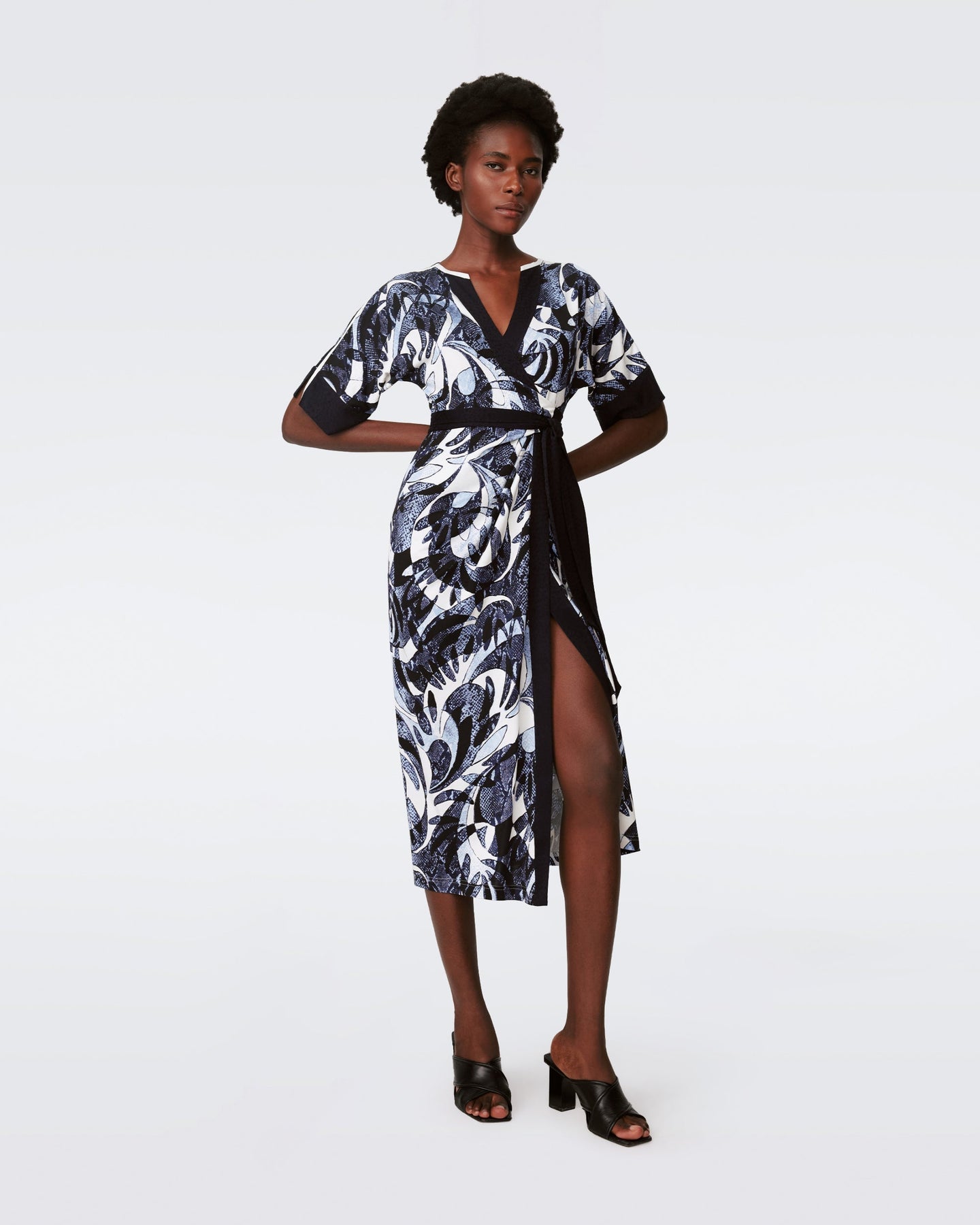 DVF DOROTHEA DRESS SERPENT DANCE LARGE