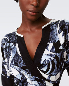 DVF DOROTHEA DRESS SERPENT DANCE LARGE