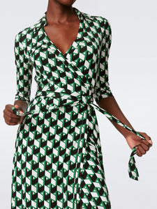 DVF	ABIGAIL MIDI DRESS INTERMISSION GEO GREEN