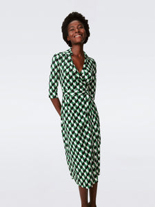 DVF	ABIGAIL MIDI DRESS INTERMISSION GEO GREEN
