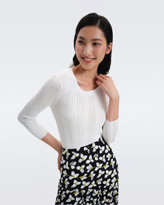 DVF VENICE SKIRT GRAPHIC FLOWER SM BLACK