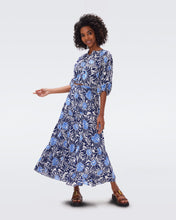 Load image into Gallery viewer, DVF VENICE SKIRT ANEMONE SIGNATURE BLUE