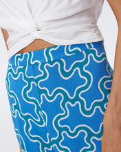 Load image into Gallery viewer, DVF	FLORENCIA MIDI SKIRT CLOUD PATCH BLUE