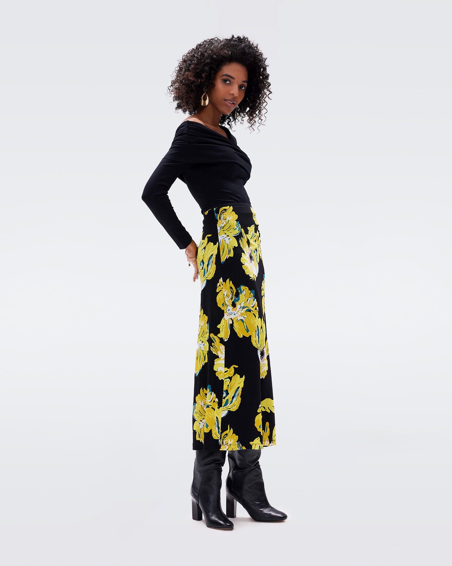 DVF	WHITLEY SKIRT PAINTED BLOSSOM GT COUCH