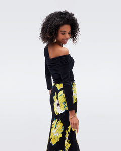 DVF	WHITLEY SKIRT PAINTED BLOSSOM GT COUCH