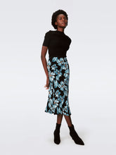 Load image into Gallery viewer, DVF	WHITLEY SKIRT OPERA FLORAL BLACK MED