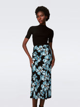 Load image into Gallery viewer, DVF	WHITLEY SKIRT OPERA FLORAL BLACK MED