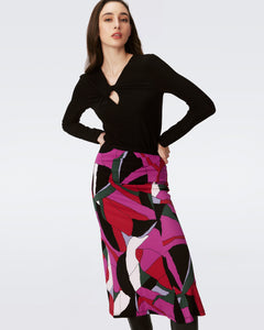 DVF WHITLEY SKIRT TENDU LG