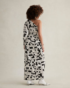 DVF	COCO DRESS DVF 50TH CROSS WORD IVORY MED