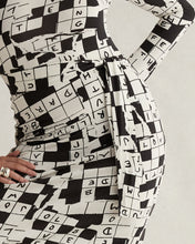 Load image into Gallery viewer, DVF	COCO DRESS DVF 50TH CROSS WORD IVORY MED