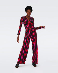 ROSE MARIE JUMPSUIT IN MAGIC DOT BERRY