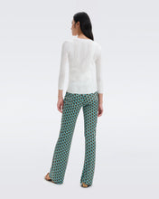 Load image into Gallery viewer, DVF	BROOKLYN PANTS FLEURGEO SUMMER TURQUOISE