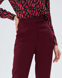 DVF	NOLAN PANTS BURGENDY