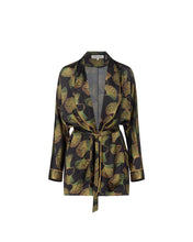 Load image into Gallery viewer, DVF	MAGDA JACKET GINGKO FANS BLACK