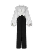 Load image into Gallery viewer, DVF	KASON JUMPSUIT WHITE BLACK