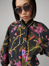 Load image into Gallery viewer, DVF	SALMA REVERSIBLE JACKET VENICE GEO MOSS/SERENISSIMA BLACK