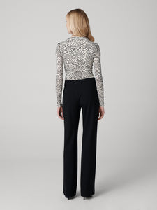 DVF	BROOKE STRAIGHT PANTS BLACK