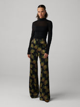 Load image into Gallery viewer, DVF	ALEXANDER PANT GINGKO FANS BLACK