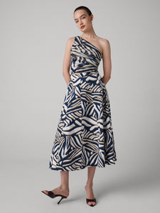 DVF	FINNLEY SKIRT SAVANNA SHADOW NAVY