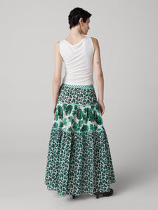 DVF	SHILOH SKIRT BERRIES INDIAN GREEN