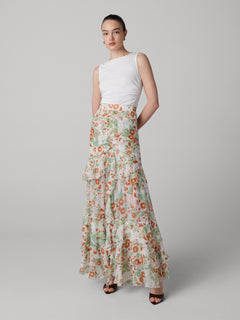 DVF	THEA SKIRT	MARLENE BATIK SMALL IVORY