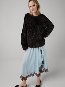 DVF	SYLVIE SKIRT SIGNATURE PINSTRIPE POWDER BLUE