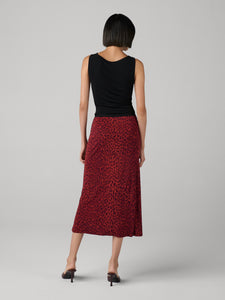 DVF	WHITLEY SKIRT HUNTRESS LIGHT GARNET