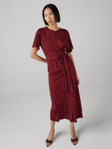 DVF	WHITLEY SKIRT HUNTRESS LIGHT GARNET