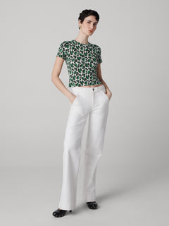 DVF	SHORT SLEEVE TOP BERRIES INDIAN GREEN