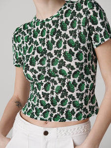 DVF	SHORT SLEEVE TOP BERRIES INDIAN GREEN