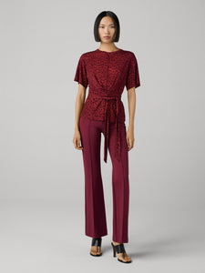 DVF	TERESSA TOP HUNTRESS LIGHT GARNET