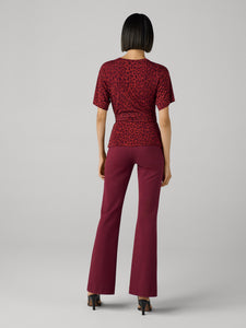 DVF	TERESSA TOP HUNTRESS LIGHT GARNET