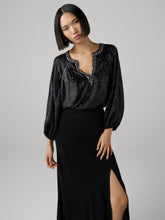 Load image into Gallery viewer, DVF	LIZA TOP BLACK