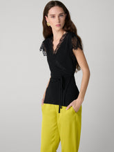 Load image into Gallery viewer, DVF	ROSA TOP BLACK