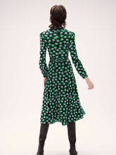 Load image into Gallery viewer, DVF PHOENIX REVERSIBLE DRESS DOT BLSM SM GN/VENICE