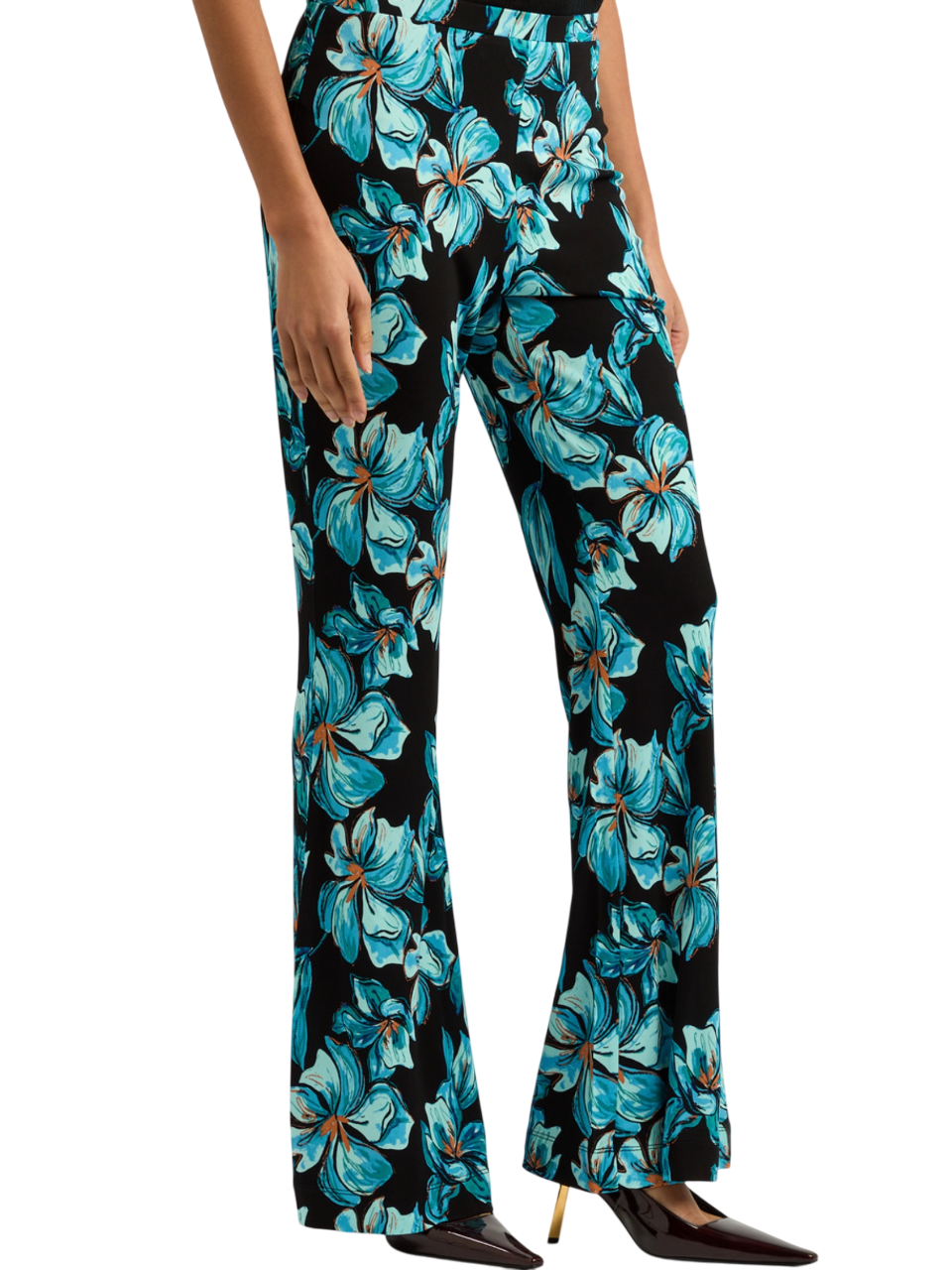 DVF BROOKLYN PANTS OPERA FLORAL BLACK MED