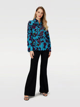 Load image into Gallery viewer, DVF	LALA TOP CHINA VINE FLOWER TIE BARR REEF