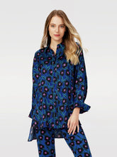 Load image into Gallery viewer, DVF	ALONA BLOUSE	FORTUNE VINE BLACK