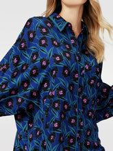 Load image into Gallery viewer, DVF	ALONA BLOUSE	FORTUNE VINE BLACK