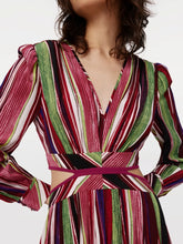 Load image into Gallery viewer, DVF	JENIFER DRESS REEDS PINK