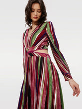 Load image into Gallery viewer, DVF	JENIFER DRESS REEDS PINK