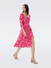 Load image into Gallery viewer, DVF	JOANNA DRESS PAPER TULIP LG PINK ME