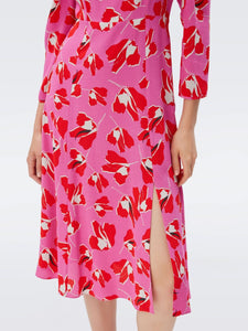 DVF	JOANNA DRESS PAPER TULIP LG PINK ME