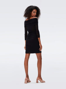 DVF	GANESA MINI DRESS  BLACK