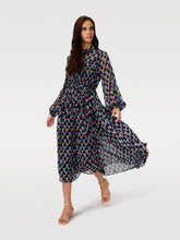 Load image into Gallery viewer, DVF	KENT DRESS	GEO ILLUSION MED